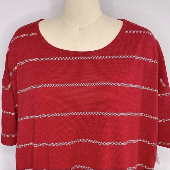 LuLaRoe Red with White Stripe Irma- Size Medium- NWT - Picture 4 of 7